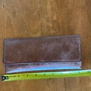Hobo distressed leather wallet